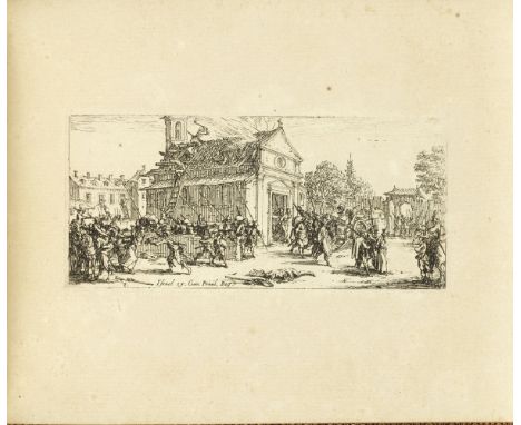 CALLOT (JACQUES)Les Petites misères de la guerre,  engraved frontispiece and 6 engraved plates, wide margins, browning and oc