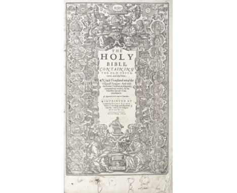 BIBLE, IN ENGLISH, AUTHORIZED VERSIONThe Holy Bible, Containing the Old Testament, and the New, FOURTH FOLIO EDITION,  double