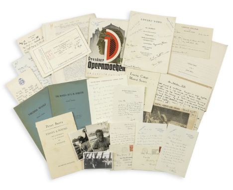 BURRA (PETER)Archive of highly-acclaimed critic, essayist and writer Peter Burra (1909-1937), including correspondence, manus