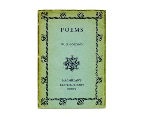 GOLDING (WILLIAM)Poems, FIRST EDITION,  first and last leaves with a few small spots and light browning, stitched in publishe