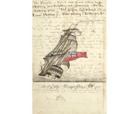 EAST INDIES LOG BOOK'A Journal of a Voyage to the East Indias and From the East Indias', illustrated manuscript log of the Do