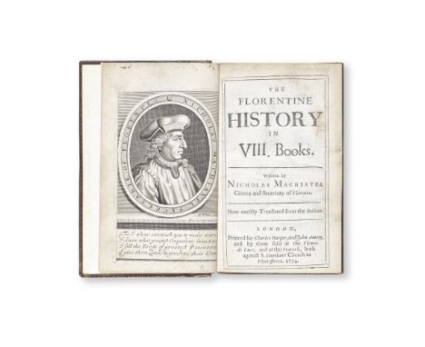 MACHIAVELLI (NICCOLO)The Florentine History in VIII Books Now Exactly translated from the Italian,  second English edition, e