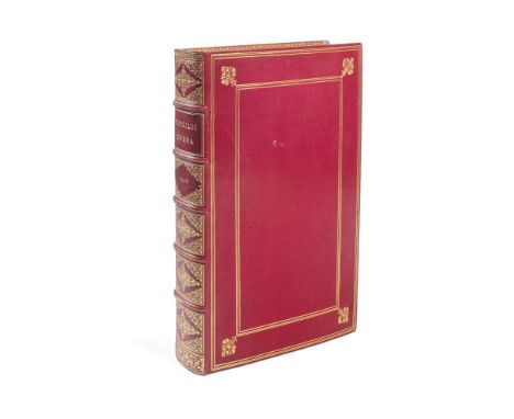 VERGILIUS MARO (PUBLIUS)Opera Virgiliana, cum decem commentis, 2 parts in 1 vol.,  general title printed in red and black wit