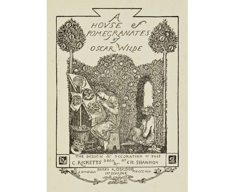 WILDE (OSCAR)A House of Pomegranates, FIRST EDITION, LIMITED TO 1000 COPIES,  4 plates and cover design by C. Ricketts and C.