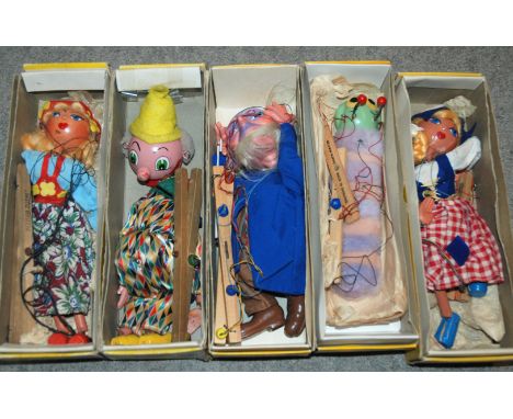 Fourteen various Pelham Puppets and Pelham Puppet Theatre in original box Condition Report: Available upon request