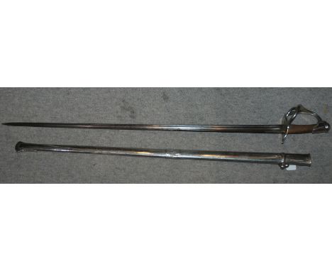 A sword in metal scabbard, blade and hilt 107cm Condition Report: Available upon request