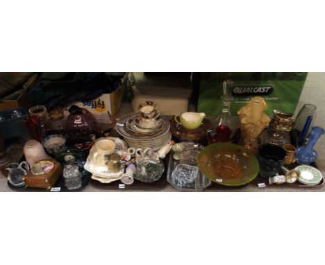 Assorted art glass, crystal, ornaments and a selection of ceramics etc Condition Report: Available upon request