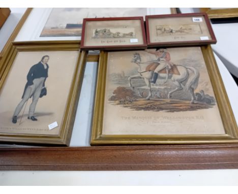 PAIR OF STEPHENOGRAPHS " FULL CRY " AND " THE GOOD OLD DAYS" TOGETHER WITH A PRINT OF SIR WATKIN WILLIAMS WYNNE PLUS ONE OTHE