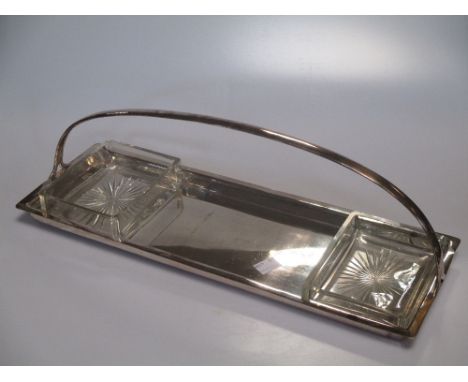 A collection of silverplated goods including a cased fork and knife, a cased pair of fish servers, a cake slice, a box of kni