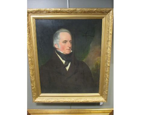 English School, 19th Century, Portrait of a gentlemain, oil on canvas, 73.5 x 60cm  