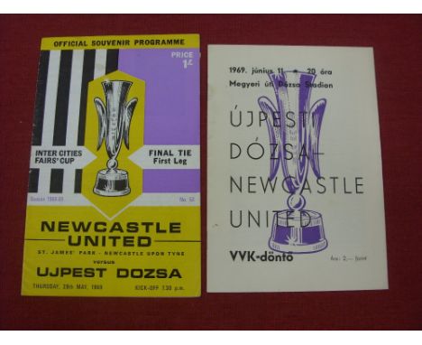 1969 UEFA (ICFC) Final, Ujpest Dozsa v Newcastle Utd, a programme from the game played on 11/06/1969, plus a programme for th