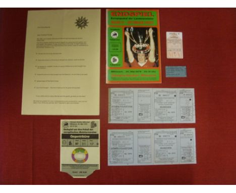 1979 European Cup Final, Malmo v Nottingham Forest [In Munich], A Collection Of Items For The Game Played 30/05/1979,  Includ