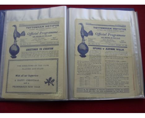 A complete season set of Tottenham Hotspur 1956/7 football programmes. Generally good condition. Comprises 21 League programm