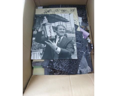 A collection of 80, Autographed sized photographs, many colour to include, Paul Gascoigne &amp; John Richards (signed togethe