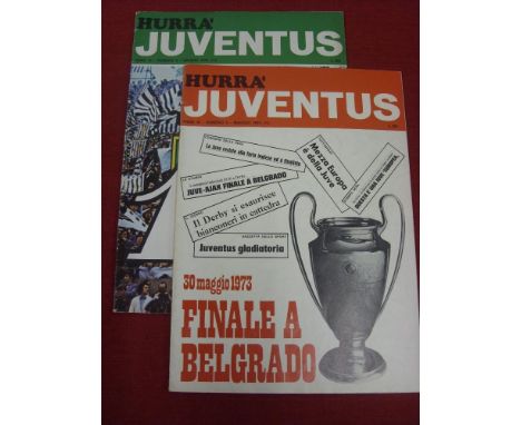 1973 European Cup Final, Ajax v Juventus, no official programme issued, these are a pair of the 'Hurra Juventus' magazines (M