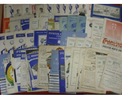 A collection of 55 football programmes, in various condition from 1953 to 1955, to include slight duplication noted, 1952/53 