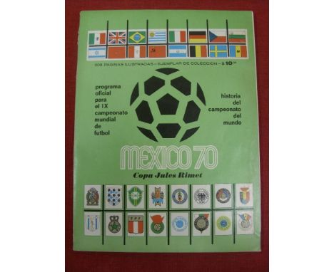 1970 World Cup, Mexico, the very rare tournament brochure, with green cover, 244 pages, in excellent condition, very slight t