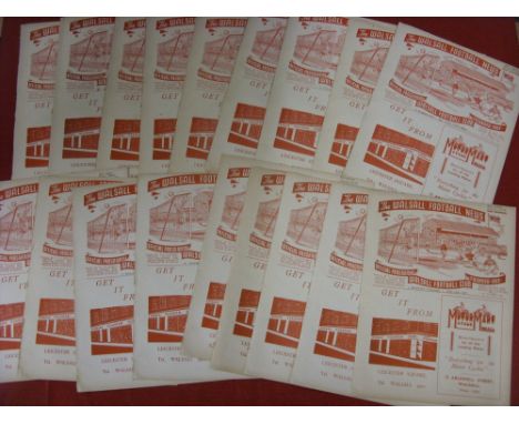 1949/50 Walsall Reserves, a collection of 21 home football programmes, for games in the Birmingham League and Birmingham Comb