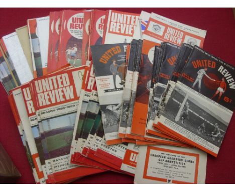 Manchester Utd, 1960/61 to 1969/70, an extensive collection of 298 home football programme in various condition, to include L