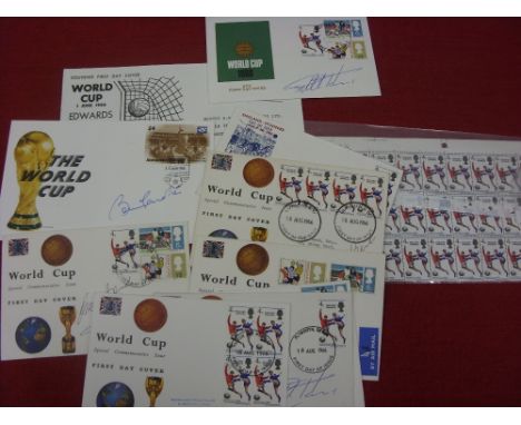 1966 World Cup, England, a collection of 10 autographed first day covers, including Official Commemorative Issues, signed by,