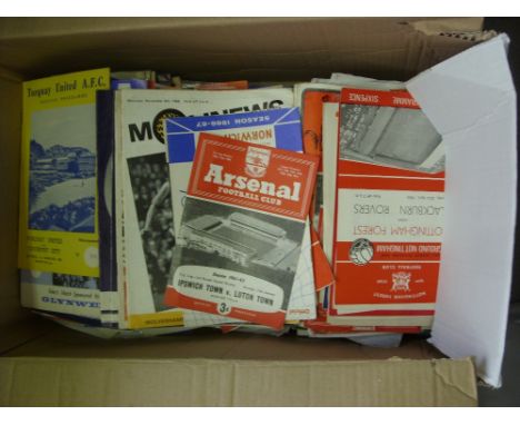 A collection of over 340 football programmes, in various condition, from the 1960's onwards, in addition are a few earlier pr