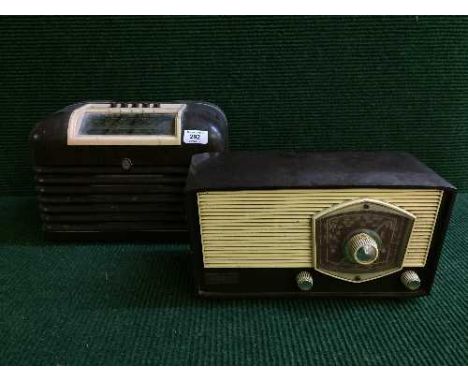 A bakelite cased valve bush radio, together with a Cossor valve radio