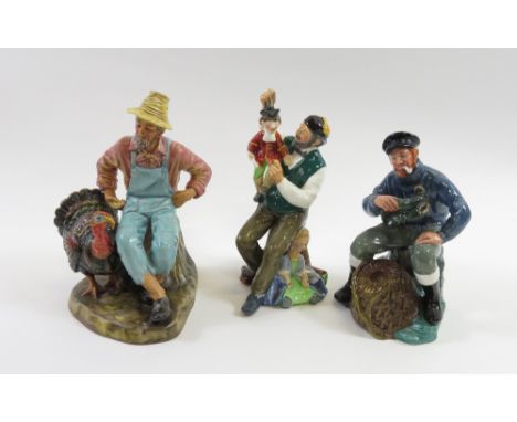 A Royal Doulton figure The Lobster Man" another "Thanksgiving" and another "The Puppet Maker""