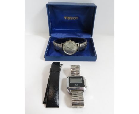 Tissot, Stylist, a gentleman's stainless steel mechanical wrist watch, the white dial with steel black batons, black hands, a