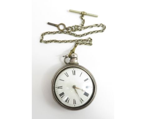 J. S. Jones, London, a George IV silver pair cased pocket watch, inner and outer case London 1826, case maker WF incuse, the 