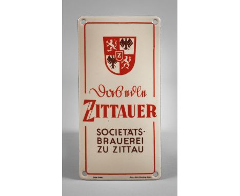 Kleines EmailleschildAnfang 20. Jh., Herstellervermerk Boos &amp;amp; Hahn Ortenberg-Baden sowie zusätzlich bezeichnet Pyro-E