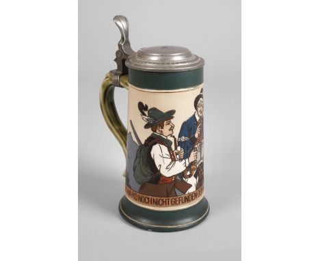 Villeroy &amp;amp; Boch Jägerkrugum 1900, Prägemarke V &amp;amp; B Mettlach, Schriftzug Ges. Gesch. Reg U.S. Pat. Off., Model