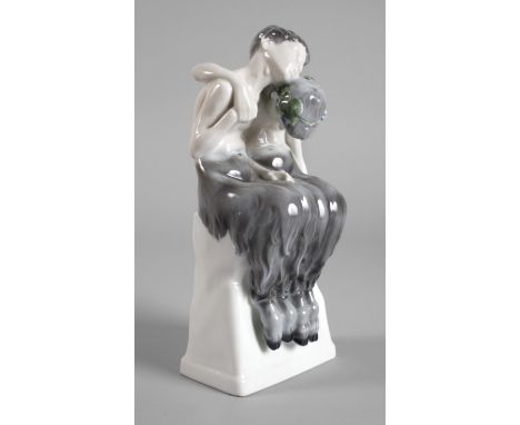 Rosenthal "Schlafende Faune"Entwurf Albert Caasmann 1912, signiert, grüne Stempelmarke mit Zusatz Selb-Bavaria 1919-1926, gep