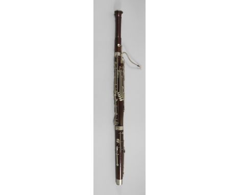 Fagott19. Jh., mehrfach gemarkt Maino e Orsi Milano di Prof. R. Orsi, Seriennummer 35171, Gehäuse aus Ebenholz mit vernickelt