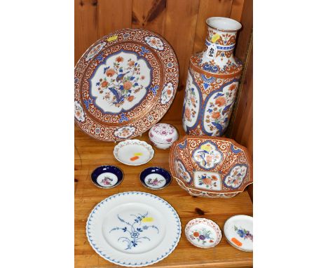 A GROUP OF KAISER  PORCELAIN, comprising a 'Ming pattern vase, height 34.5cm, a wall charger, diameter 32cm, a fruit dish 904