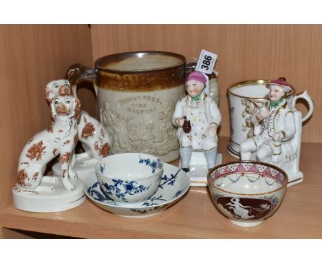 A WORCESTER PORCELAIN BLUE AND WHITE TEA BOWL AND SAUCER DECORATED IN THE PRUNUS ROOT PATTERN, painted W mark to both pieces,