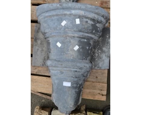 A Victorian lead drain hopper, 56cm high x 48cm wide.
