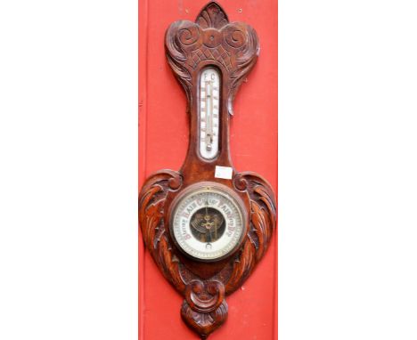 An Art Nouveau style aneroid barometer