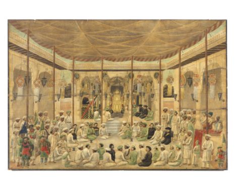 A large painting depicting the observation of Muharram, attributed to the artist Sewak Ram Patna, early 19th Centurygouache o