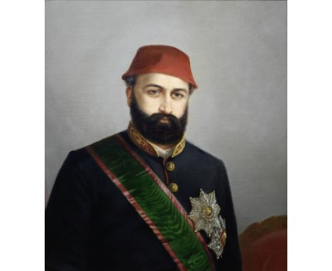 A portrait of the Ottoman Sultan Abdülaziz (reg. 1861-1876) Europe, 19th Centuryoil on canvas 78 x 71 cm.Footnotes:Sultan Abd