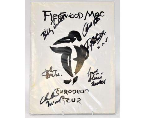 FLEETWOOD MAC; a 'European Tour' programme with the cover bearing six signatures.We have not authenticated these signatures, 