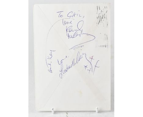 PAUL & LINDA MCCARTNEY; an envelope bearing the signatures of both McCartneys inscribed 'To Gail, and Kay'.We have not authen