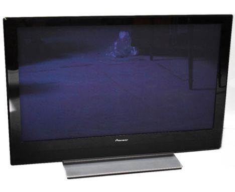 A Pioneer 43" flatscreen television, model PDP-4270XD, with power lead, remote control and user manual. CONDITION REPORT Sold