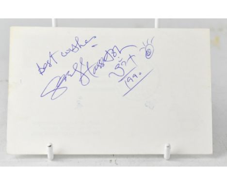 GEORGE HARRISON; a postmarked 1989 envelope front inscribed to the reverse 'Best wishes' and bearing the signature of George 
