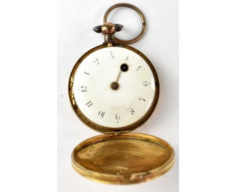 Hawleys, London; an early 19th century 18ct gold cased full hunter pocket watch with key wound fusée movement numbered 833, t