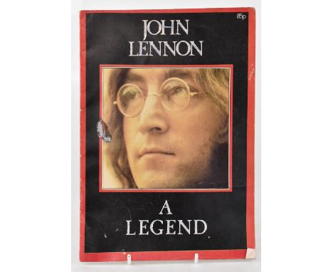PAUL MCCARTNEY &amp; GEORGE HARRISON; a tribute volume 'John Lennon: A Legend' inscribed 'All the best to Sarah &amp; Paul' a