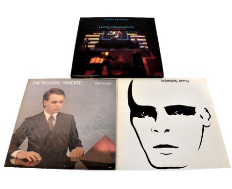 GARY NUMAN, six items to include 'Living Ornaments' boxed set, 'Tubeway Army' LP, with its 'Beggars Banquet' label BEGA 4, 'T