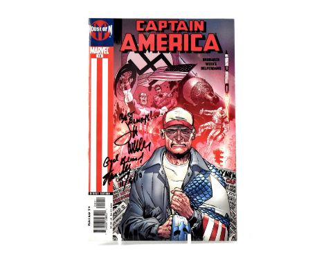 MARVEL COMICS & STAN LEE; two comic books, Captain America and The Punisher (Jigsaw Puzzle: Part 3 of 6), both signed to cove