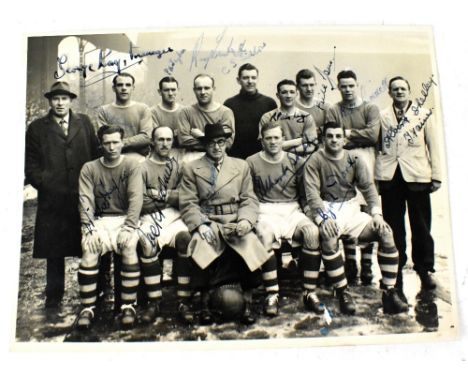 LIVERPOOL FOOTBALL CLUB; an exceptionally rare fully signed black and white photograph of the 1946-47 First Division Champion