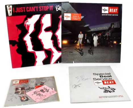 THE BEAT; six items to include 'Special Beat Service' signed album and 'I Just Can't Stop It', 'Special Beat Service' tour pr
