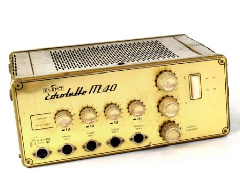 A Klemt Echolette M40 amplifier, with gilt front plate.Provenance: From the collection of Stephen Knowles, bass guitarist wit